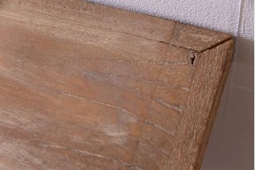 アンティーク家具　フランスアンティーク　天板古材風　シャビーな雰囲気がおしゃれなチーク材製の作業台(テーブル)