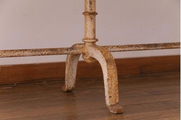 アンティーク家具　フランスアンティーク　天板古材風　シャビーな雰囲気がおしゃれなチーク材製の作業台(テーブル)