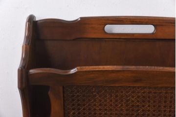 中古　カリモク(karimoku)　コロニアル　ビンテージ2段マガジンラック(1)