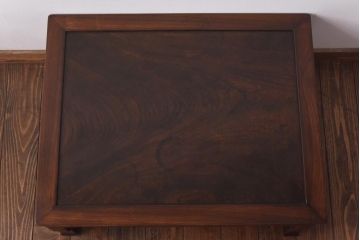 アンティーク家具　和製アンティーク　総ケヤキ材　使い込まれた味わいが魅力的なローテーブル(座卓)