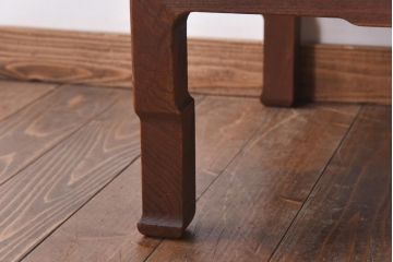 アンティーク家具　和製アンティーク　総ケヤキ材　使い込まれた味わいが魅力的なローテーブル(座卓)