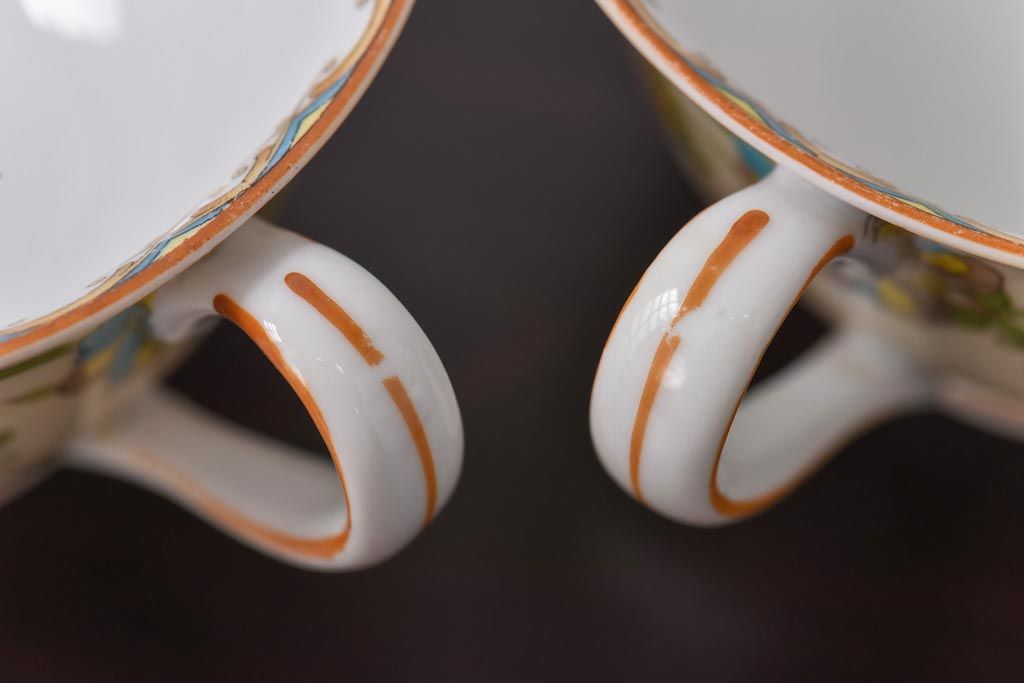 オールドノリタケ(Noritake、日陶)　月桂樹-М　米国輸出向　カップ&ソーサー2客セット(洋食器)