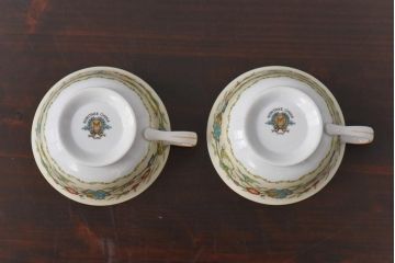 オールドノリタケ(Noritake、日陶)　月桂樹-М　米国輸出向　カップ&ソーサー2客セット(洋食器)
