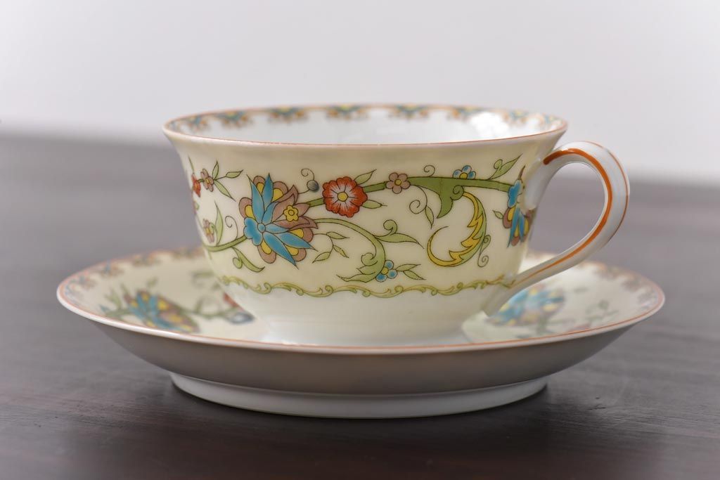 オールドノリタケ(Noritake、日陶)　月桂樹-日陶印　カップ&ソーサー(洋食器)