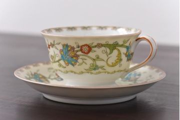 オールドノリタケ(Noritake、日陶)　月桂樹-日陶印　カップ&ソーサー(洋食器)