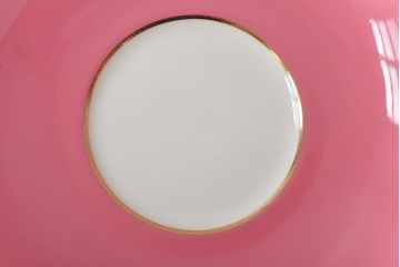 中古　AYNSLEY(エインズレイ)　Pembroke(ペンブロック)　アセンズ　ピンク　カップ&ソーサー2客セット(洋食器)