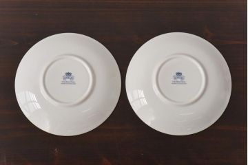 中古　AYNSLEY(エインズレイ)　Pembroke(ペンブロック)　アセンズ　ピンク　カップ&ソーサー2客セット(洋食器)