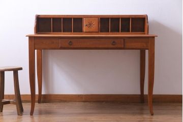 中古　ETHAN ALLEN(イーセンアーレン)　アメリカンカントリースタイルにおすすめなデスク(机、在宅ワーク、在宅用ワークデスク)