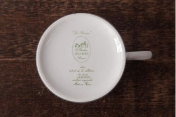 中古　HERMES(エルメス)　Les Pivoines(レ・ピヴォワンヌ)　カップ&ソーサー2客セット