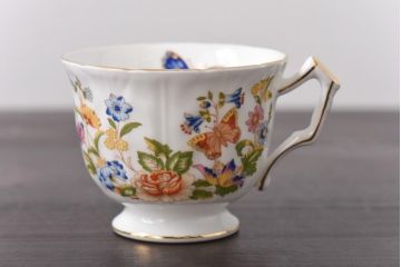 中古　AYNSLEY(エインズレイ)　コテージガーデン　色彩豊かなカップ&ソーサー2客セット