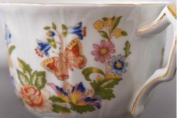 中古　AYNSLEY(エインズレイ)　コテージガーデン　色彩豊かなカップ&ソーサー2客セット