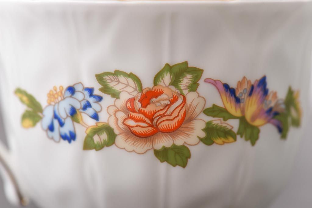 中古　AYNSLEY(エインズレイ)　コテージガーデン　色彩豊かなカップ&ソーサー2客セット