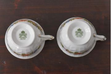中古　AYNSLEY(エインズレイ)　コテージガーデン　色彩豊かなカップ&ソーサー2客セット