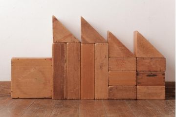 アンティーク雑貨　昭和レトロ　大きな積み木セット【マルチ/15ヶ組】(飾り台、花台、ディスプレイ雑貨)(1)