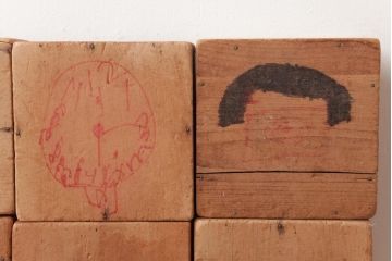 アンティーク雑貨　昭和レトロ　大きな積み木セット【マルチ/15ヶ組】(飾り台、花台、ディスプレイ雑貨)(1)