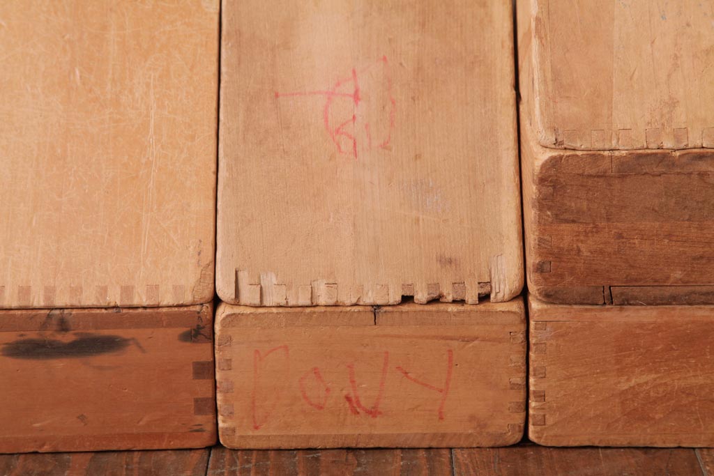 アンティーク雑貨　昭和レトロ　大きな積み木セット【マルチ/15ヶ組】(飾り台、花台、ディスプレイ雑貨)(1)