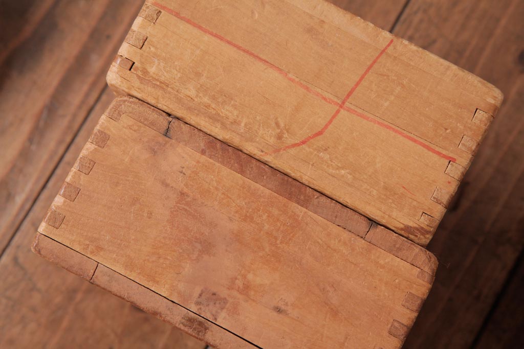 アンティーク雑貨　昭和レトロ　大きな積み木セット【マルチ/15ヶ組】(飾り台、花台、ディスプレイ雑貨)(1)