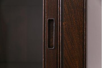 アンティーク家具　和製アンティーク　大正ロマンな雰囲気漂う二段重ね戸棚(キャビネット、収納棚、食器棚、ショーケース)