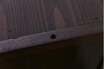 アンティーク家具　和製アンティーク　大正ロマンな雰囲気漂う二段重ね戸棚(キャビネット、収納棚、食器棚、ショーケース)