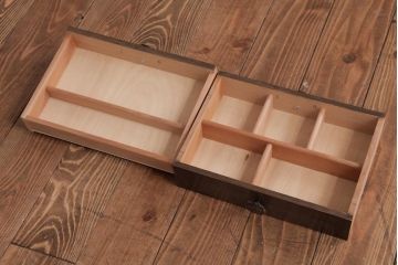 アンティーク雑貨　中古　神戸洋家具　永田良介商店　特注品　クラシカルなデザインが光るソーイングボックス(裁縫箱)(定価約10万円)