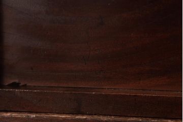 アンティーク雑貨　古民具・骨董　総ケヤキ材　金具が風格を漂わせる銭箱(銭函)