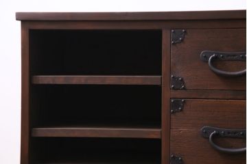 ラフジュ工房オリジナル　引き出しリメイク　和モダンなお部屋づくりにぴったりなリビングボード(ローボード、収納棚)