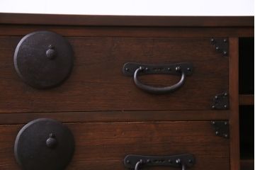 ラフジュ工房オリジナル　引き出しリメイク　和モダンなお部屋づくりにぴったりなリビングボード(ローボード、収納棚)