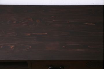 ラフジュ工房オリジナル　前板ケヤキ材　明治大正期の引き出しをリメイクしたローボード(テレビ台、テレビボード、収納棚)