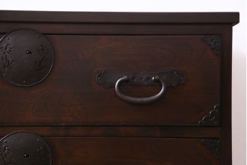 ラフジュ工房オリジナル　前板ケヤキ材　明治大正期の引き出しをリメイクしたローボード(テレビ台、テレビボード、収納棚)
