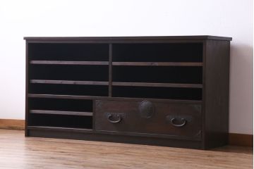 ラフジュ工房オリジナル　引き出しリメイク　素朴な丸金具のリビングボード(テレビボード、ローボード、収納棚)
