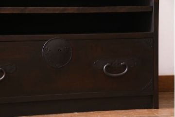 ラフジュ工房オリジナル　引き出しリメイク　素朴な丸金具のリビングボード(テレビボード、ローボード、収納棚)