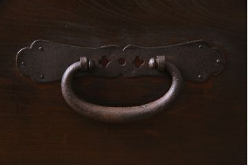 ラフジュ工房オリジナル　引き出しリメイク　素朴な丸金具のリビングボード(テレビボード、ローボード、収納棚)