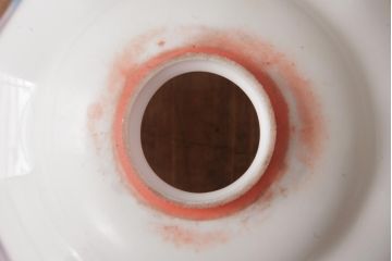 フランスアンティーク　湖のほとりが描かれた絵画のようなペンダントライト(天井照明)