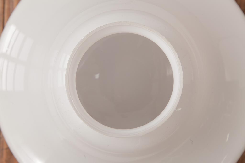 和製アンティーク　戦前　まるみのあるフォルムがレトロなガラスシェード照明(天井照明)