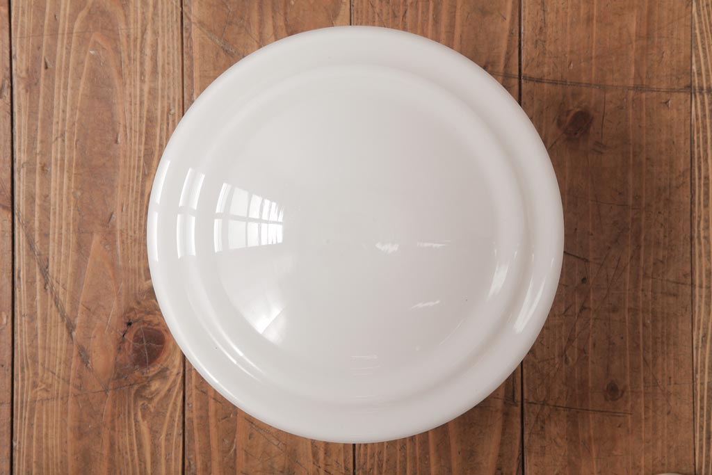 和製アンティーク　戦前　まるみのあるフォルムがレトロなガラスシェード照明(天井照明)