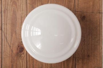 和製アンティーク　戦前　まるみのあるフォルムがレトロなガラスシェード照明(天井照明)