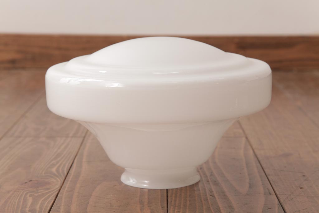 和製アンティーク　戦前　まるみのあるフォルムがレトロなガラスシェード照明(天井照明)