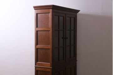 中古　松本民芸家具　E型特注書棚　クラシカルな雰囲気が品のあるブックケース(本箱)(定価約63万円)