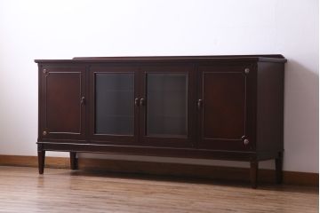 中古　神戸洋家具　メープル不二屋　高級感あふれるデザインのサイドボード(収納棚)(定価約48万円)