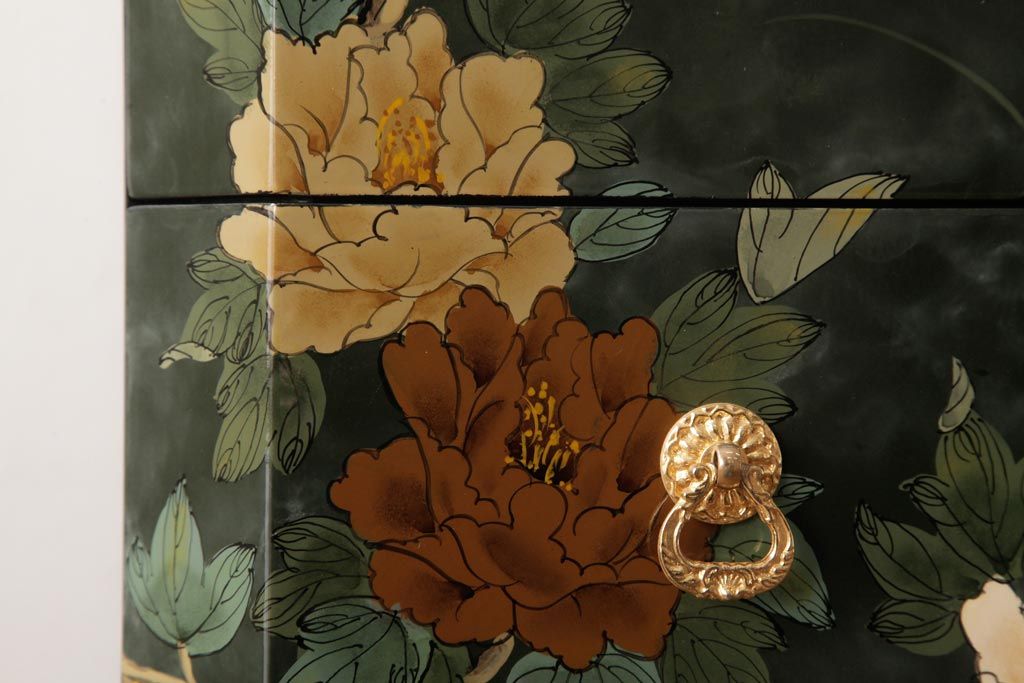 ◯花鳥図 中国家具 チェスト 収納家具 ☆中国家具 チェスト 花鳥図