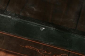 中古　中国家具　花鳥図　芸術的な意匠の縦長チェスト(引き出し、タンス)