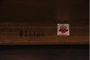 ヴィンテージ家具　ビンテージ　希少品!　ローズウッド材　直線的なフォルムが格好良い両袖デスク(机、在宅ワーク、在宅用ワークデスク)