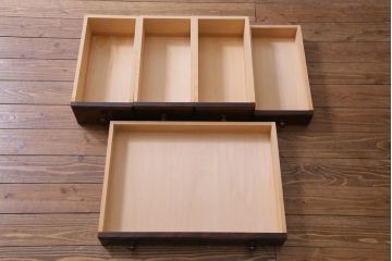 中古　九州民芸家具　上品な雰囲気漂う片袖デスク(机、在宅ワーク、在宅用ワークデスク)(定価約28万円)(1)