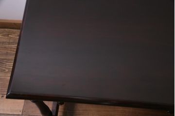 中古　九州民芸家具　上品な雰囲気漂う片袖デスク(机、在宅ワーク、在宅用ワークデスク)(定価約28万円)(1)