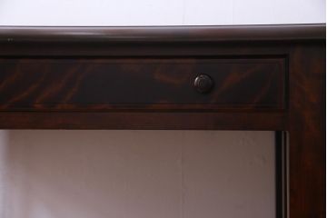 中古　九州民芸家具　上品な雰囲気漂う片袖デスク(机、在宅ワーク、在宅用ワークデスク)(定価約28万円)(1)