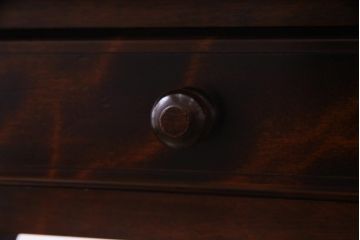 中古　九州民芸家具　上品な雰囲気漂う片袖デスク(机、在宅ワーク、在宅用ワークデスク)(定価約28万円)(1)