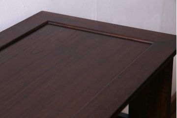ビンテージ　民芸家具　ケヤキ材　作り込みが丁寧な茶箪笥(茶棚、収納棚、戸棚、ヴィンテージ)(R-034967)