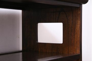 ビンテージ　民芸家具　ケヤキ材　作り込みが丁寧な茶箪笥(茶棚、収納棚、戸棚、ヴィンテージ)(R-034967)