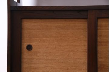 ビンテージ　民芸家具　ケヤキ材　作り込みが丁寧な茶箪笥(茶棚、収納棚、戸棚、ヴィンテージ)(R-034967)