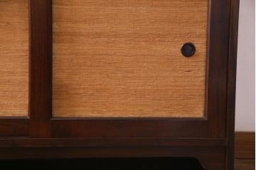 ビンテージ　民芸家具　ケヤキ材　作り込みが丁寧な茶箪笥(茶棚、収納棚、戸棚、ヴィンテージ)(R-034967)